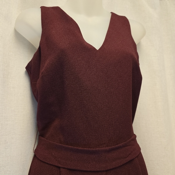 Women's Mudpie Maroon Dress Romper Extra Small - Picture 3 of 5